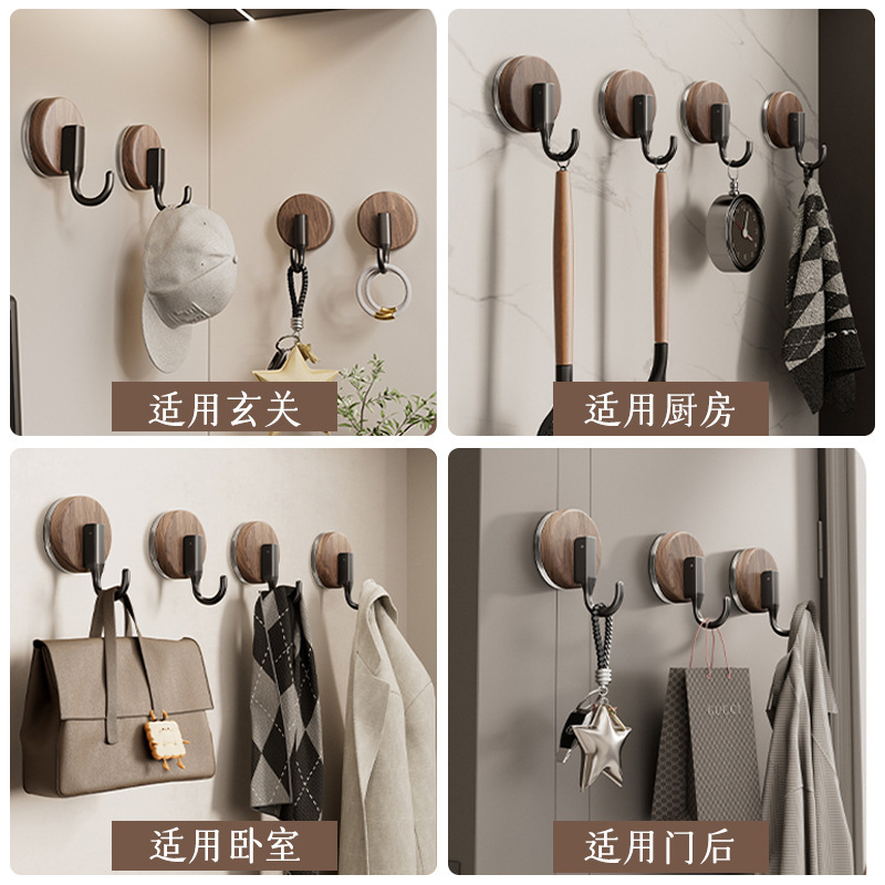 中古风吸盘挂钩无痕粘贴门后挂衣钩橱柜抽屉门把手卫生间墙壁单钩|undefined