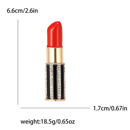 New Japanese and Korean fashion personalized brooch simple ins lipstick colorful dripping oil brooch clothing accessories retro