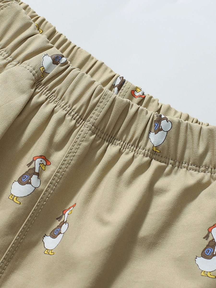 Little maven2024 verano niño traje de manga corta polo de algodón pantalones cortos estampados niños de dos piezas