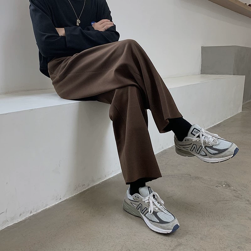 Vintage Брюки Японские старинные брюки цвета карри Легкий стиль мужской одежды с американским ретро коричневые широкие брюки