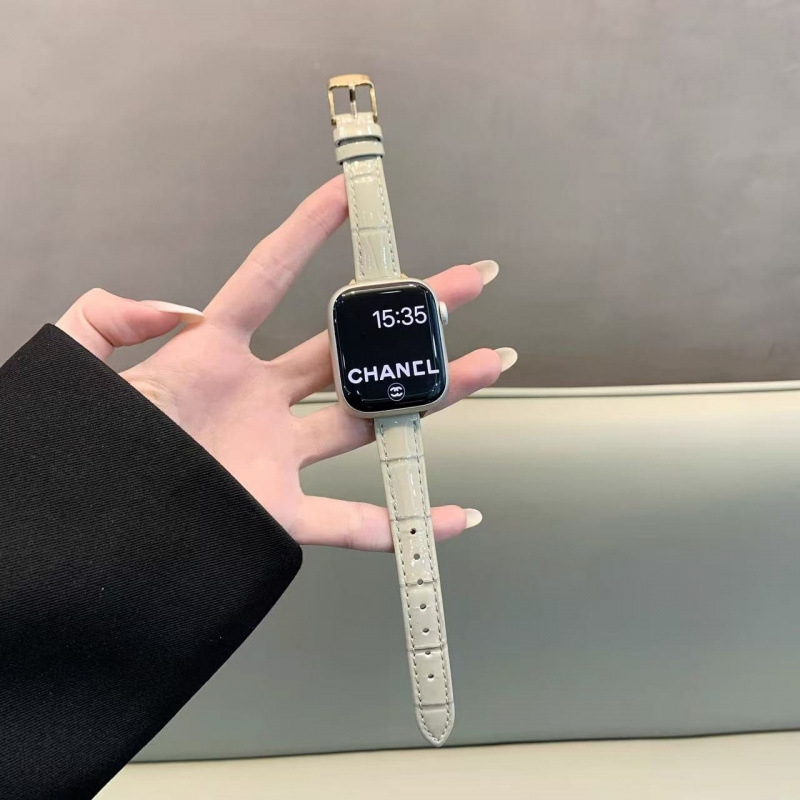 Suitable for S10 Apple Watch Iwatch11 Representative with Fine Glossy Bamboo Leather Applewatch987Se Suitable for S10 Apple Watch Iwatch11 Representative with Fine Glossy Bamboo Leather Applewatch987Se