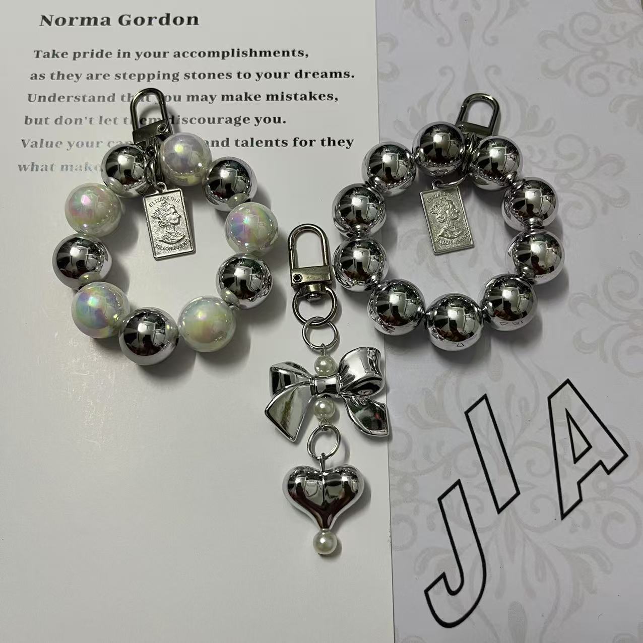 Neutral Style Small Bracelet Bow Pendant Mobile Phone Short Chain Car Keychain Pendant Student Gift Wholesale