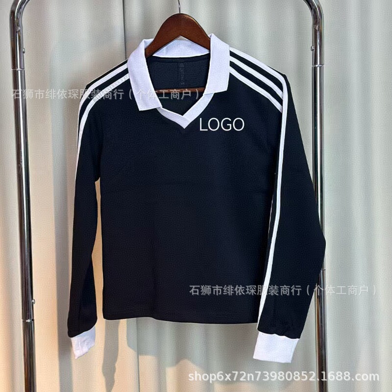 Clover Polo Collar Sweatshirt for Women, Spring and Autumn Style, Pure Cotton Casual Sports Pullover, Student Version, Fashionable Versatile Top Clover Polo Collar Sweatshirt for Women, Spring and Autumn Style, Pure Cotton Casual Sports Pullover, Student Version, Fashionable Versatile Top