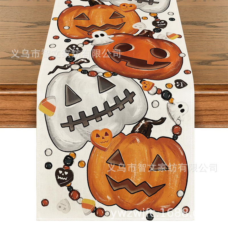アマゾンの新型秋のテーブル旗ハロウィーンテーブル旗幽霊カボチャテーブル旗装飾メーカー直販|undefined