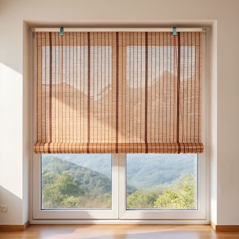 Bamboo blinds, cross-border curtains, roller blinds, door curtains, sunshade, sun protection, suitable for study rooms, balconies, tea rooms, blackout, new Chinese style, roller-lift mechanism Bamboo blinds, cross-border curtains, roller blinds, door curtains, sunshade, sun protection, suitable for study rooms, balconies, tea rooms, blackout, new Chinese style, roller-lift mechanism