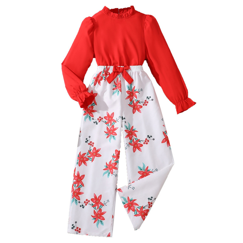 24 kleidung herbst neue artikel, mittlere und große kinder langarm gedruckt hosen zwei-stück set, mädchen set_voghion.com