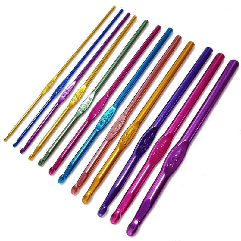 Factory color alumina single head knitting crochet DIY weaving tool crochet set wholesale hook sweater needle Factory color alumina single head knitting crochet DIY weaving tool crochet set wholesale hook sweater needle