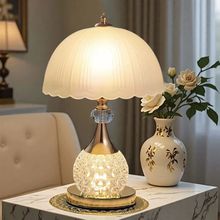 轻奢水晶台灯现代欧式卧室床头灯浪漫的欧式卧室装饰灯一件包邮