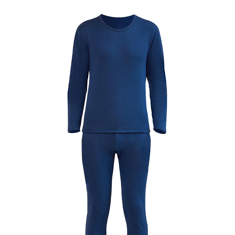 Ropa interior térmica de liquidación para hombre, capa base de lana de cordero gruesa y forrada con forro polar, conjunto de camisetas y pantalones térmicos con cuello medio calefactable para invierno.