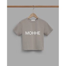 预售韩国东大门25夏季新款mohhe时尚休闲简约纯色百搭圆领短袖女