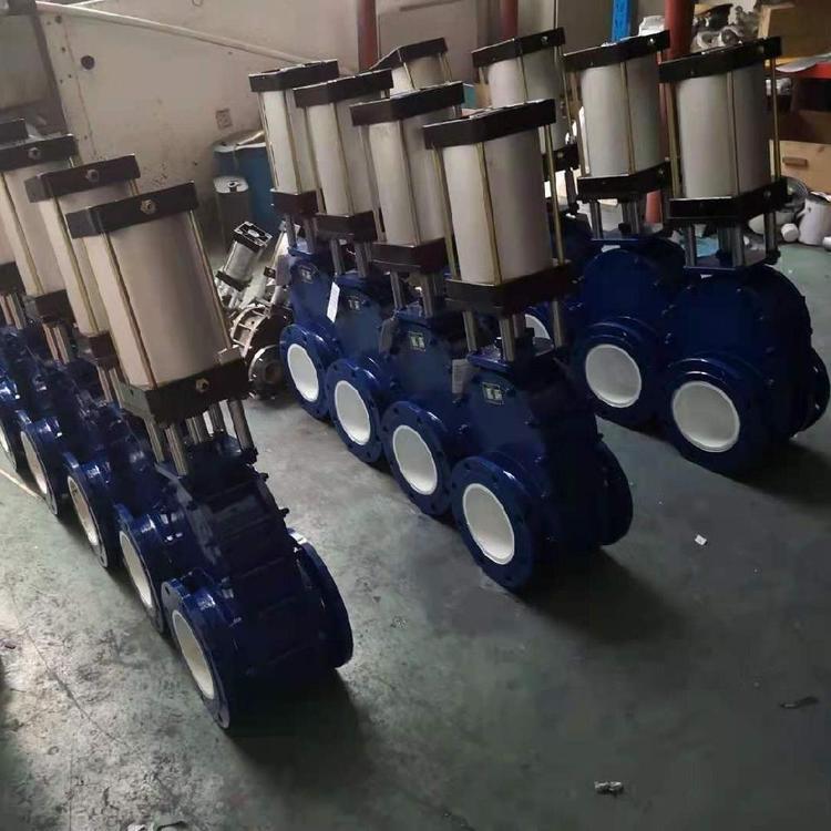 Z644Y-10C 气动合金钢双闸板阀 Z644Y气动进料阀 气动出料阀DN150