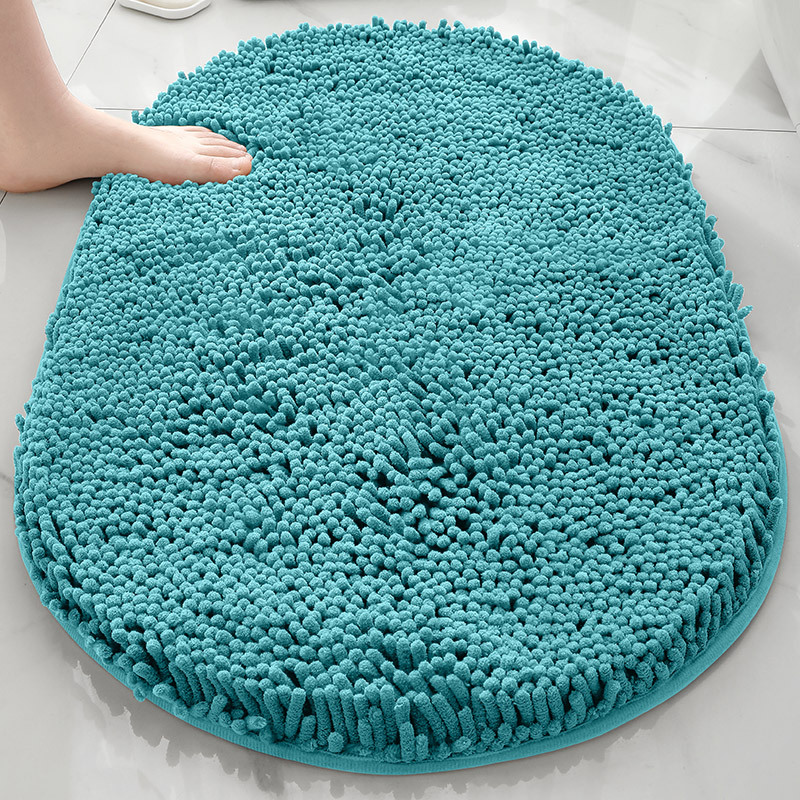TEMU venta caliente esterillas de piso de cheneil de espesamiento alfombra de absorción de agua fuerte alfombra de puerta antideslizante inodoro alfombra de cama cama image 39