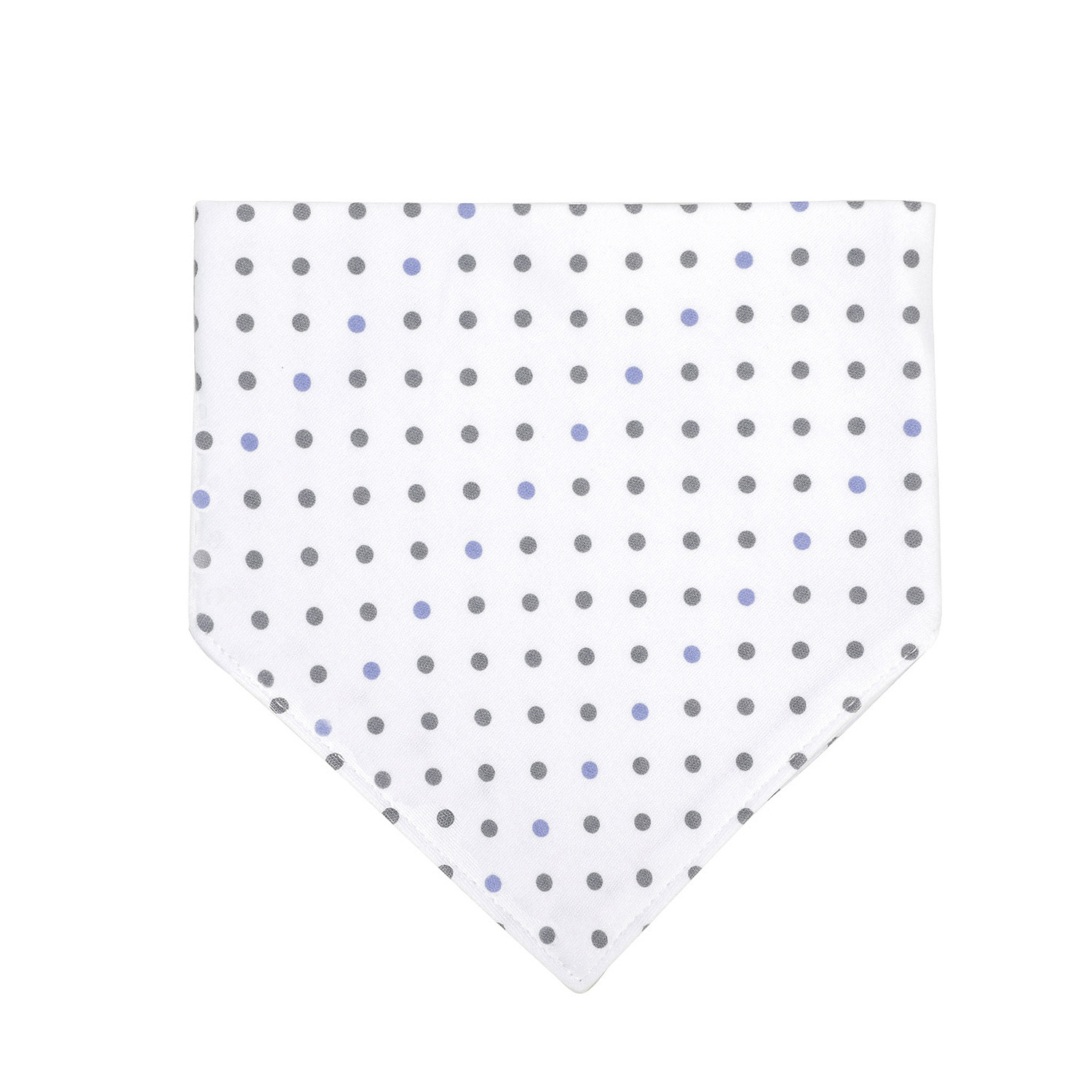 White -bottomed dots style single triangle scarf KA0003