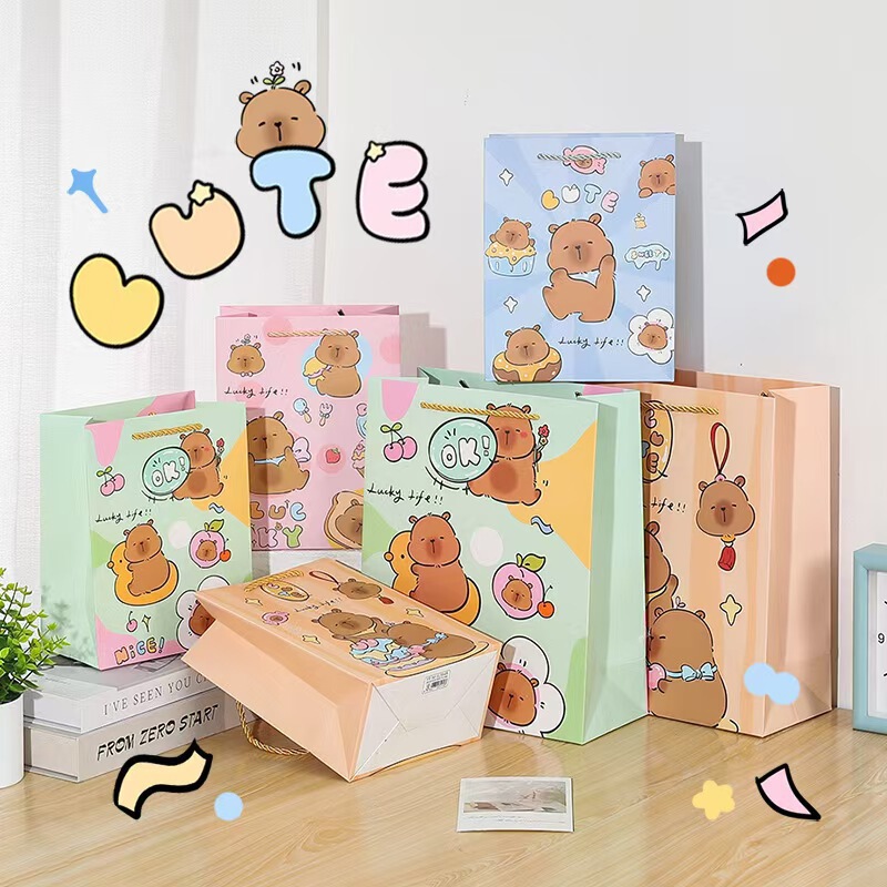 子供ギフトバッグ加工漫画ギフトバッグ美しい手提げ紙袋クリエイティブかわいい動物誕生日ギフトバッグ|undefined