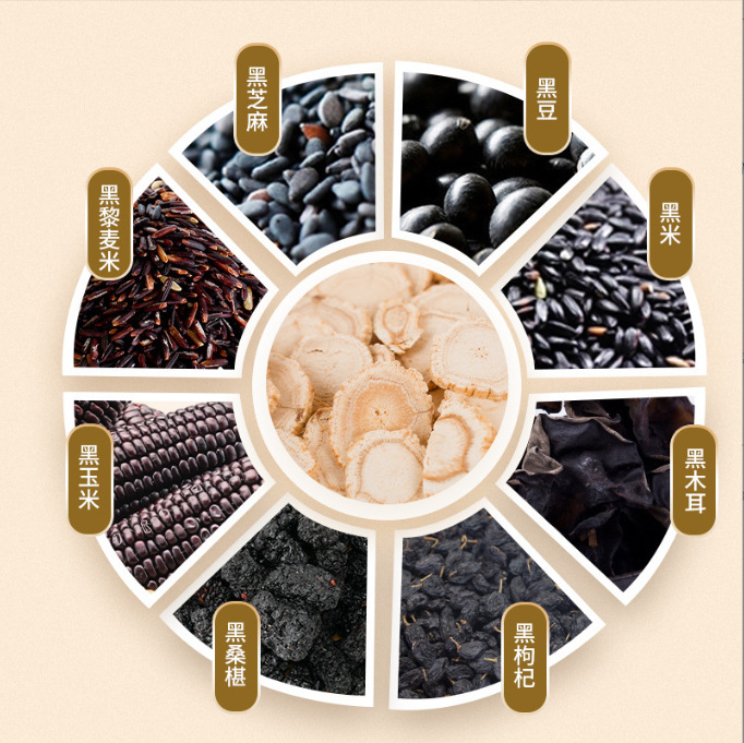 Ginseng Nine Black Drink Meal Replacement Powder 100g Box 10 Sachets Sugar Free Herbal Grain Blend quality and texture