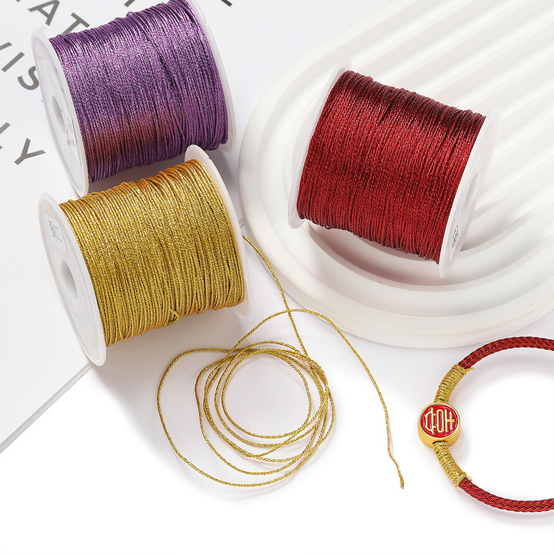Color-Changing Fantasy Thread, Gold Thread, DIY Braided Rope, Bracelet Cord, Wholesale Elastic Thread for Stringing Bracelets Color-Changing Fantasy Thread, Gold Thread, DIY Braided Rope, Bracelet Cord, Wholesale Elastic Thread for Stringing Bracelets