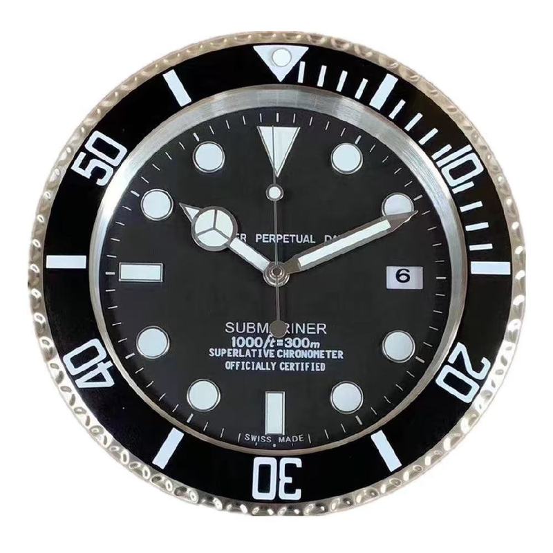 Fashionwallclock劳力水鬼迪通拿格林尼治系列金属14寸挂钟北欧|undefined