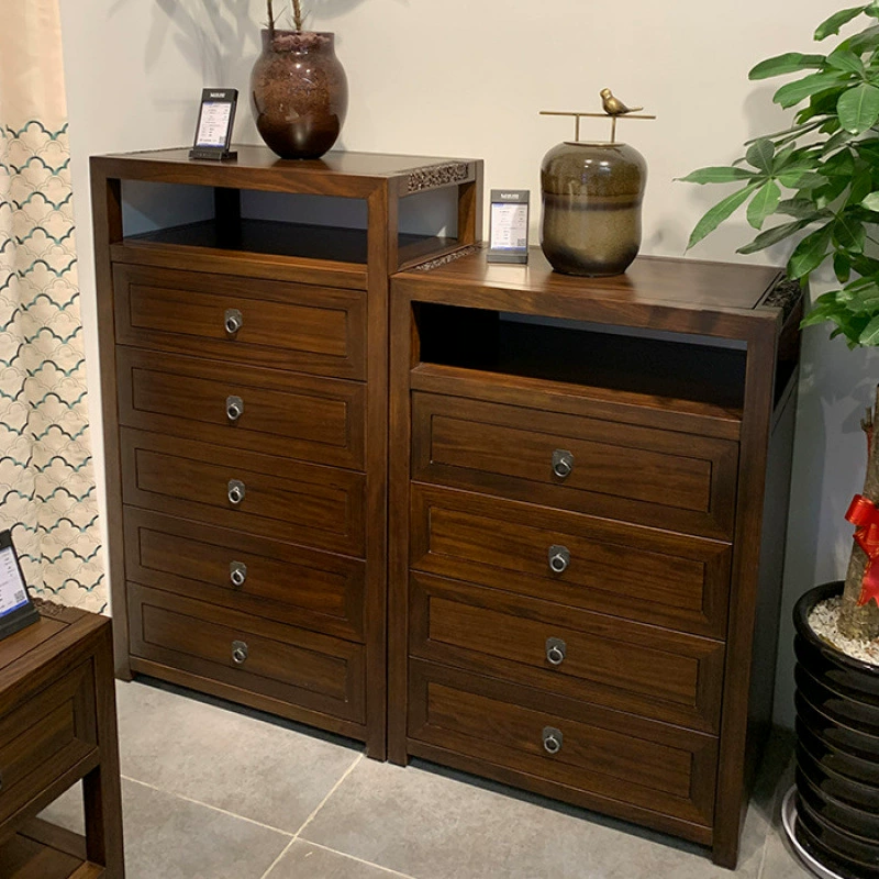 Новый комод из цельного дерева в китайском стиле, комод для спальни, шкаф для хранения, современная гостиная, шкаф с несколькими ящиками, шкаф для хранения, декоративный шкаф