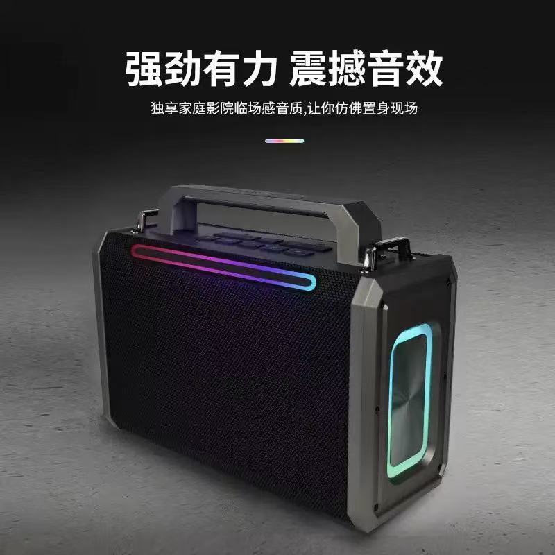 屋外カラオケ用Bluetoothスピーカー、スクエアダンス用低音スピーカー、マイク付き、ポータブルKTVスピーカー、高出力スピーカー|undefined
