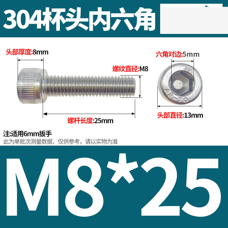 304ステンレス鋼六角穴付きネジカップヘッドDIN912円筒頭精密M1.4M1.6M2M2.5M3M4M5