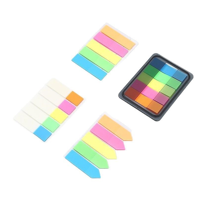 Pestañas de índice, notas adhesivas estilo Instagram, notas adhesivas transparentes, película plástica en forma de tira, flechas de colores fluorescentes, adhesivo fuerte, notas adhesivas reutilizables.