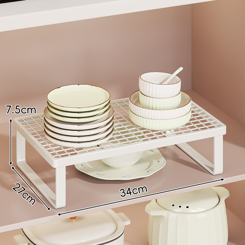 Estante Organizador Multicapa de Vajilla de Hierro Multifuncional para Cocina image 16