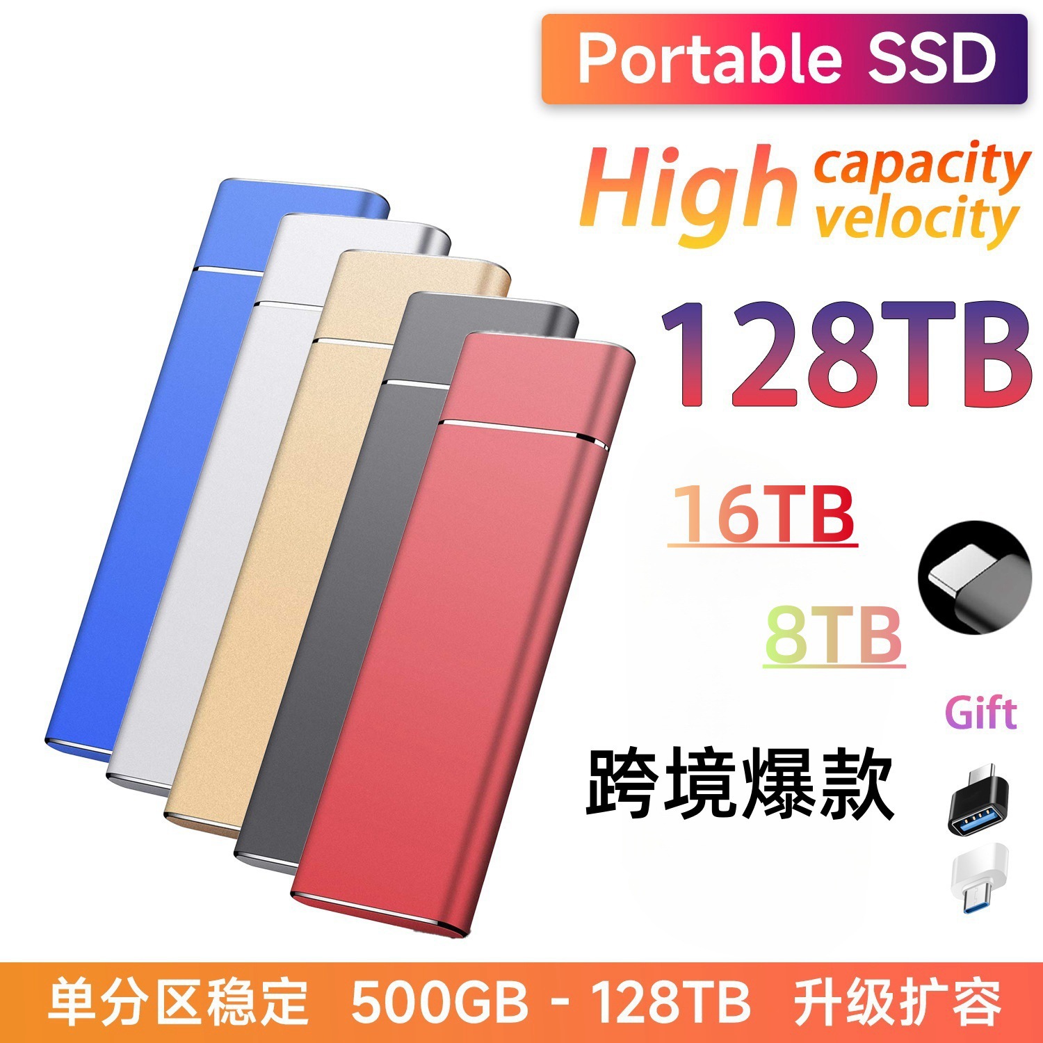 Cross-Border Expansion of High-Speed Solid-State Mobile Hard Drives Manufacturers Now Offers 500Gb to 128Tb Large-Capacity High-Speed Expansion