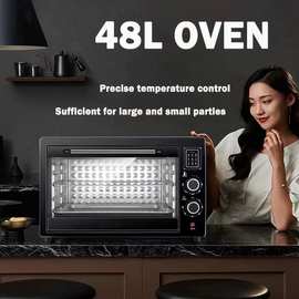 48L大容量烤箱家用早餐机多功能智能家用烤箱蒸烤烘焙电烤箱