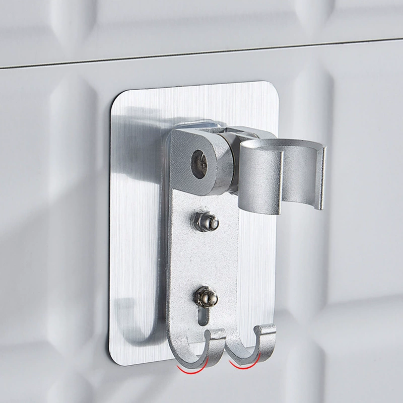 Space aluminum punch-free shower bracket adjustable angle shower head base bathroom shower fixing tool