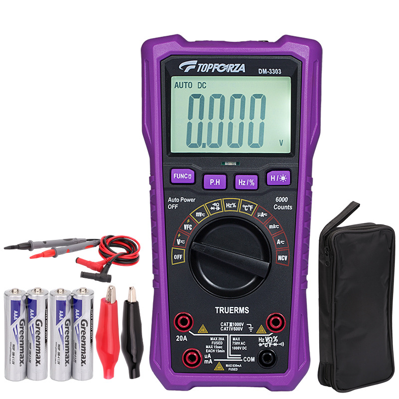 拓伏锐数字万用表自动量程真有效值数显万能表测温度 3 5/6高精度