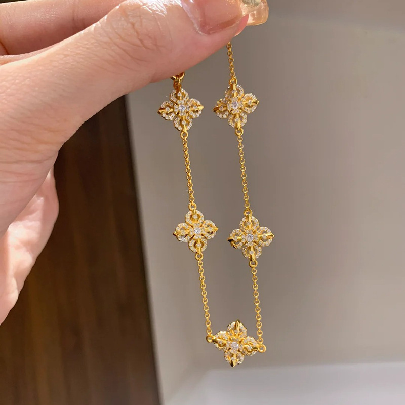Gold Full Diamond Vajra Pestle Five-Flower Bracelet for Women 2025 New Light Luxury Niche Design New Chinese Style Bracelet Jewelry