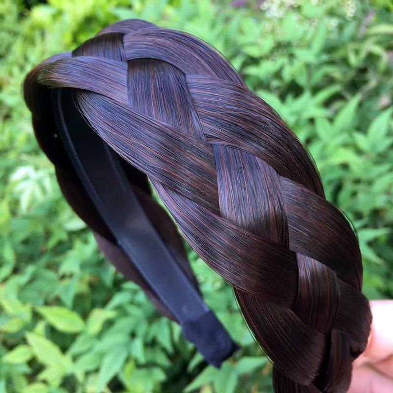 C24加寬假髮發箍深棕色