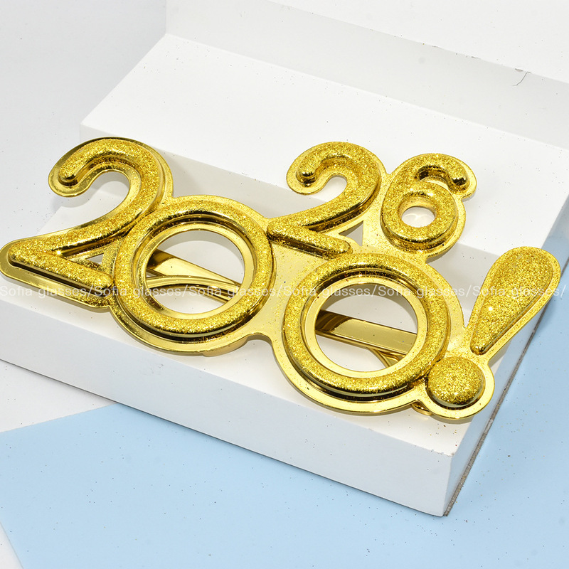 2026デジタル眼鏡感嘆符メッキ装飾眼鏡パーティー新年クリスマスパーティー祭り道具眼鏡|undefined