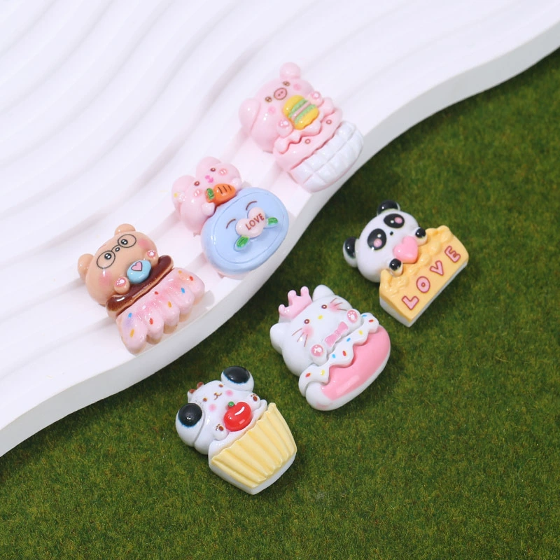 Однотонная яркая серия животных десертов, DIY заколка, водяная чашка, наклейка для телефона, дыра обуви, декор из смолы