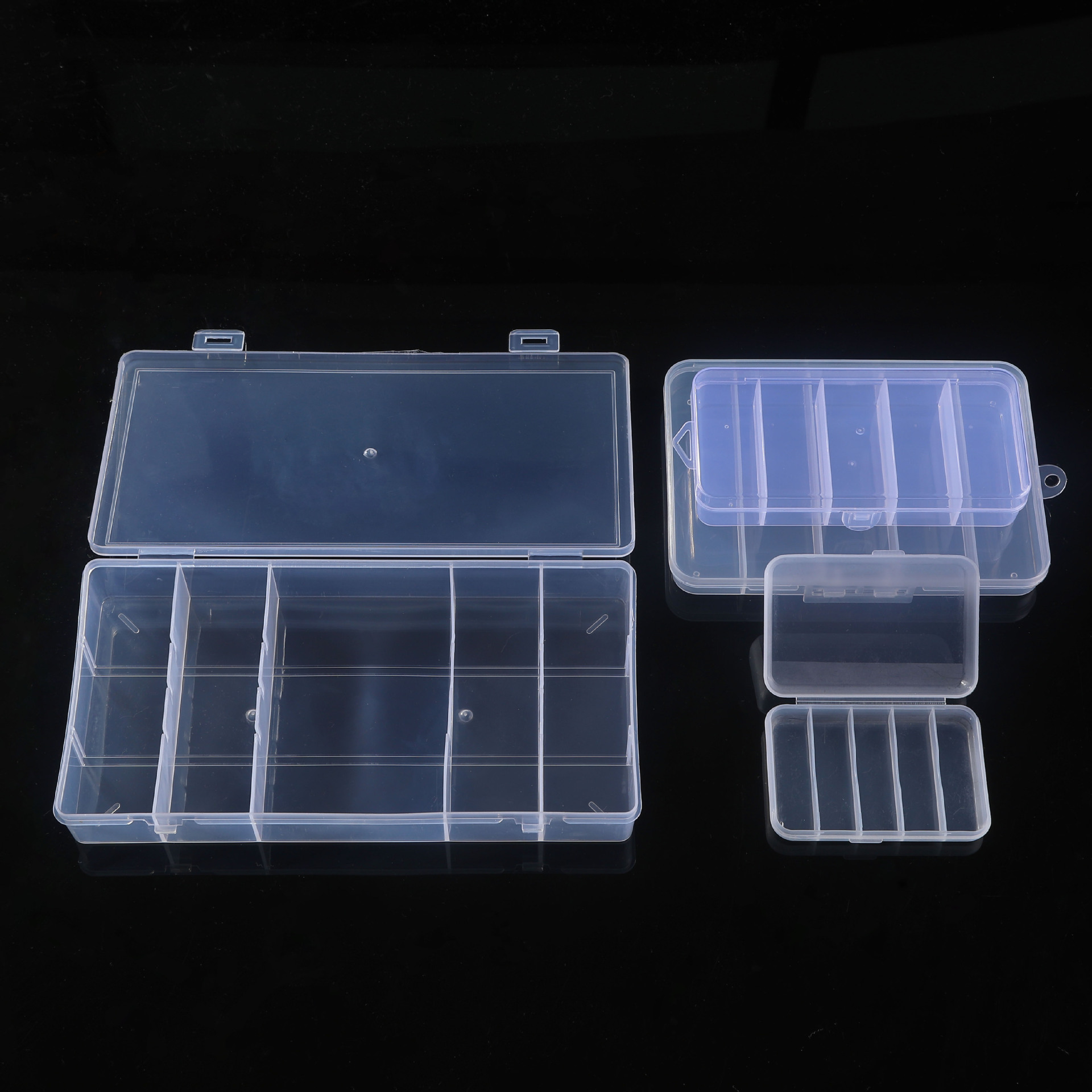 厂家路亚盒5格假饵盒铅头钩包装盒雷蛙路亚盒工具收纳整理盒批发