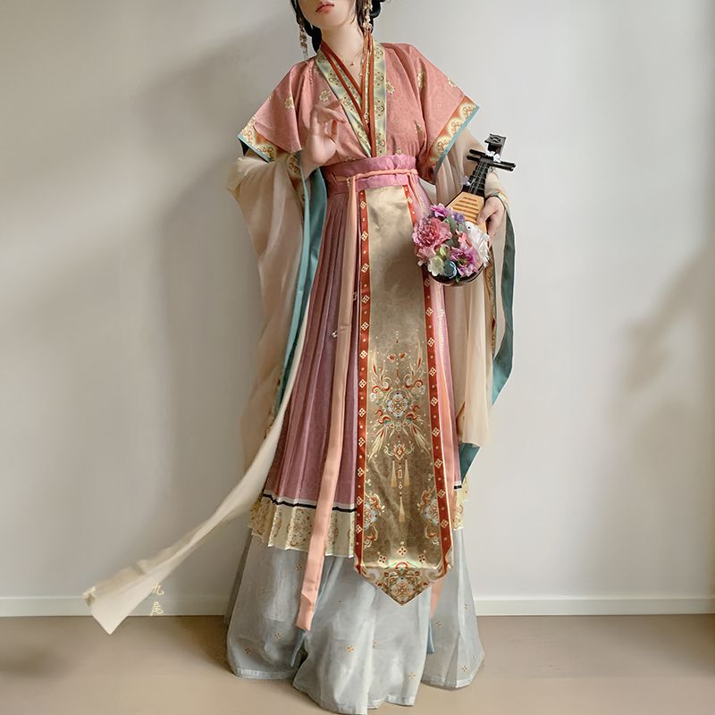 Lingxi Pavilion Original [Biluo Goddess] Wei and Jin Style Clothing Restored Han Dynasty Women's Improved Traditional Clothing Suit