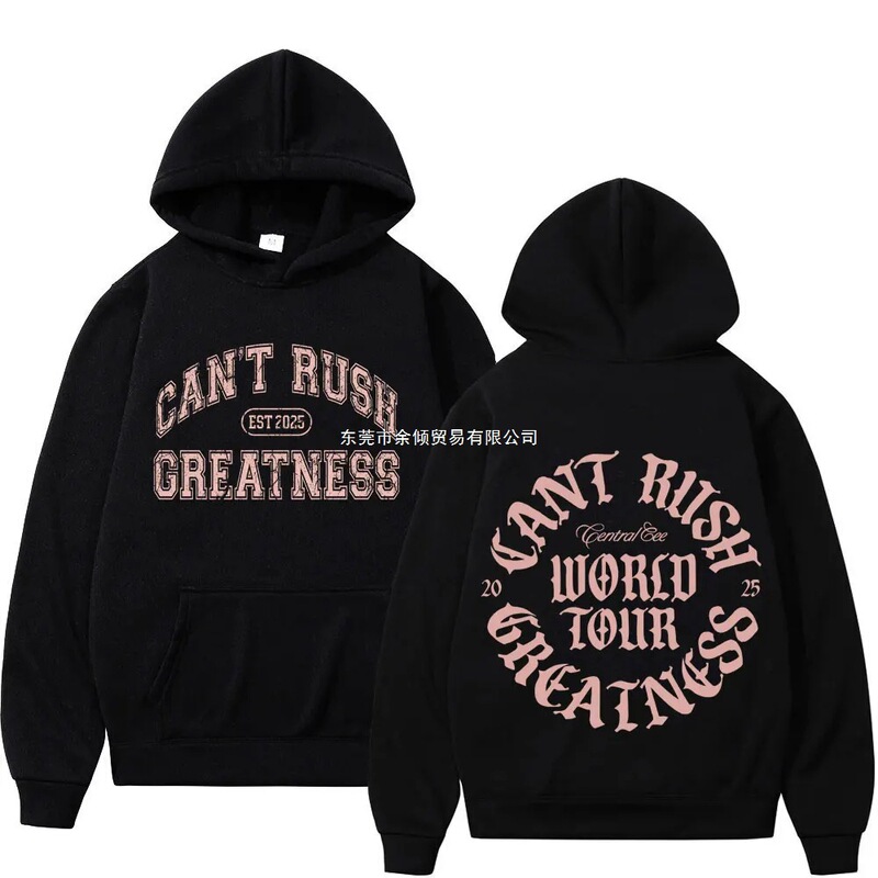 Central Cee Can'T Rush to the Great World Tour 2025 Sweatshirt Men's and Women's Hip-Hop Casual Sportswear Long Sleeves