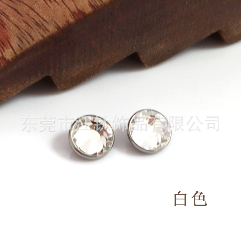 G23 Titanium Buried Nail Plate Lip Piercing Labret Stud with CZ Stone ASTM F136 Alloy Body Jewelry detail image 20