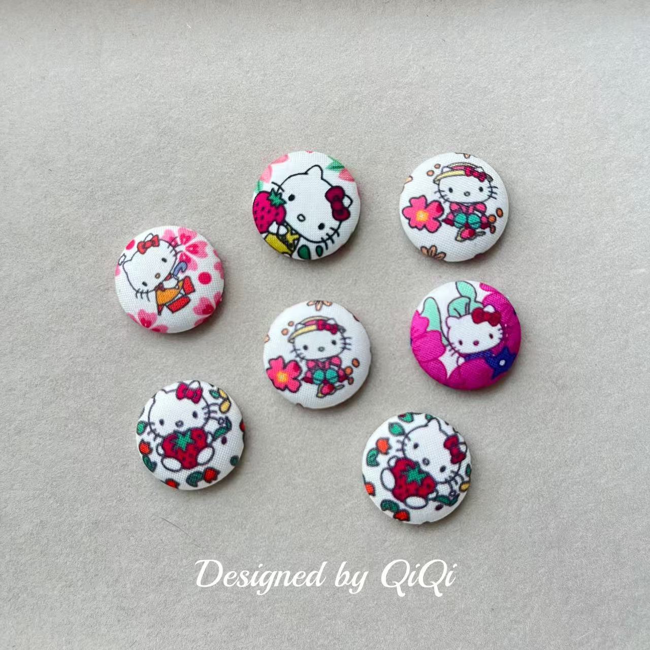 复古古早港风KT包布纽扣配件 发夹手机壳箱包鞋袜服装辅料DIY饰品