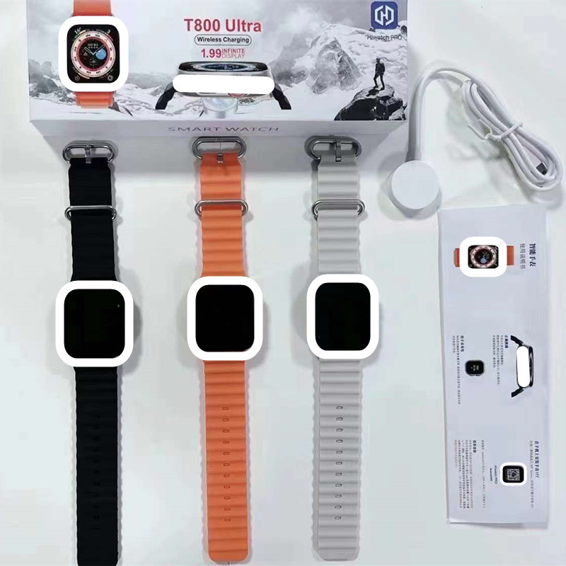 Reloj inteligente t800 ultra huaqiang Norte transfronterizo caliente Bluetooth llamada deportes paso contando información recordatorio reloj