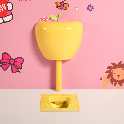 Suministro directo de fábrica kindergarten niños dibujos animados color cuclillas pan cerámica urinario en cuclillas pozo cuclillas inodoro en stock image 15