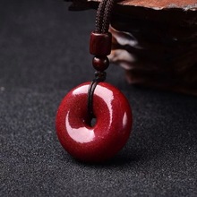 厂家批发朱砂吊坠平安扣天然原矿含量紫金砂男女平安扣直播货源