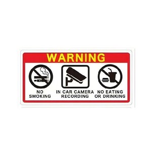 Cross-Border New Creative Decoration 24-Hour No Smoking and Food Monitoring Vinyl Warning Label Sticker