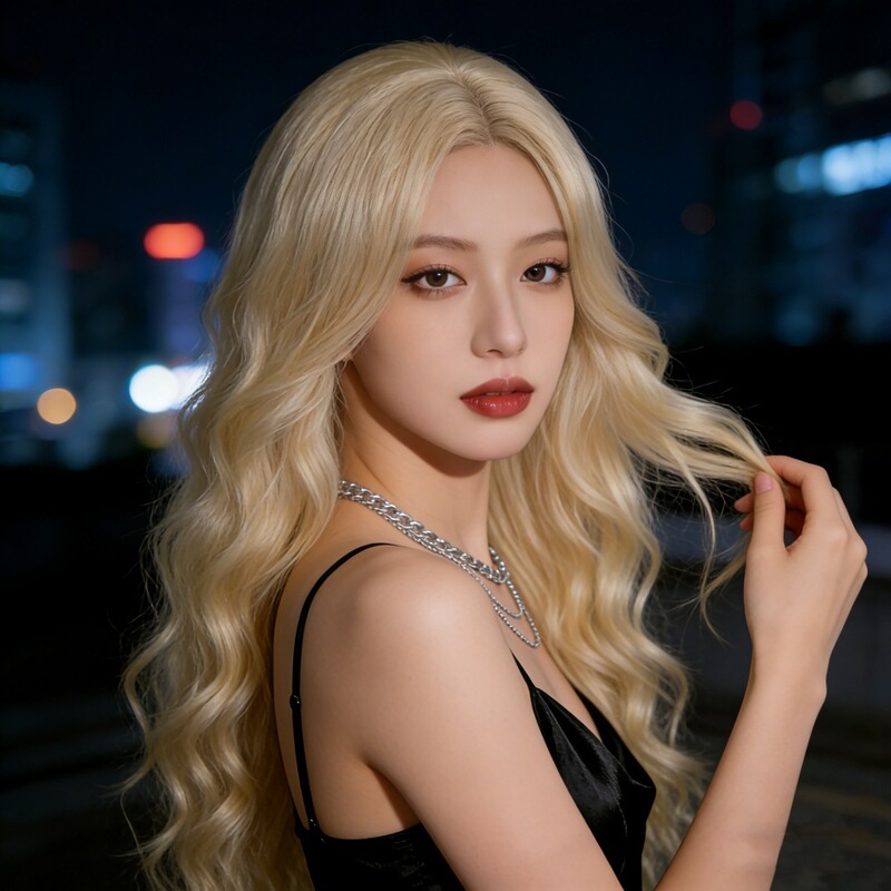 African Cross-Border Foreign Trade European and American Wigs for Women, Long Curly Hair, Fluffy Curly Hair, Golden Big Waves, Synthetic Fiber Hair Wigs in Stock