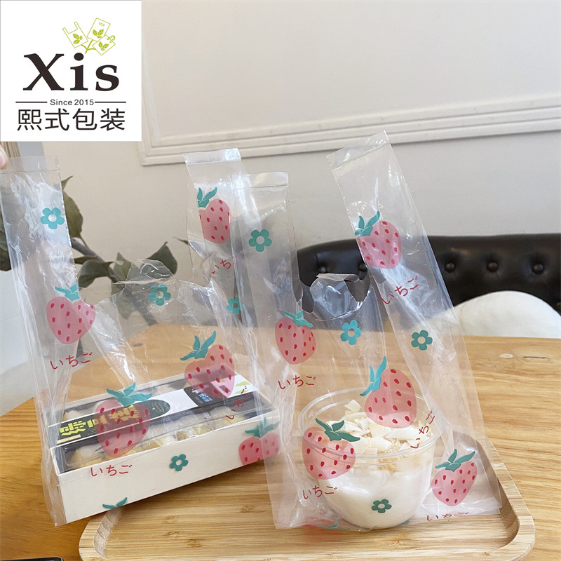 Bolsa de plástico transparente hielo en polvo jalea para llevar bolsa de embalaje fruta pesca merienda postre bolsa de hornear bolsa de chaleco
