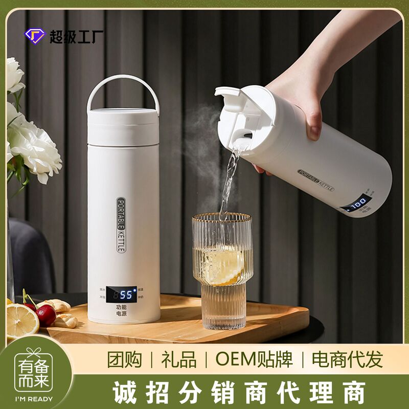 スマート加熱電気コップ一体保温カップ携帯旅行オフィスミニ小型ステンレス湯たんぽ|undefined