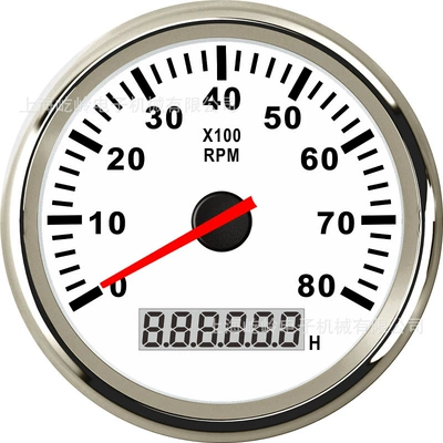Speed Ratio Meter, automobile instrument - silver-edge-white-background-0-8000rpm