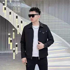 European Station 2026 Spring and Autumn Men's Jacket New Style Lapel Badge Casual Jacket Trendy