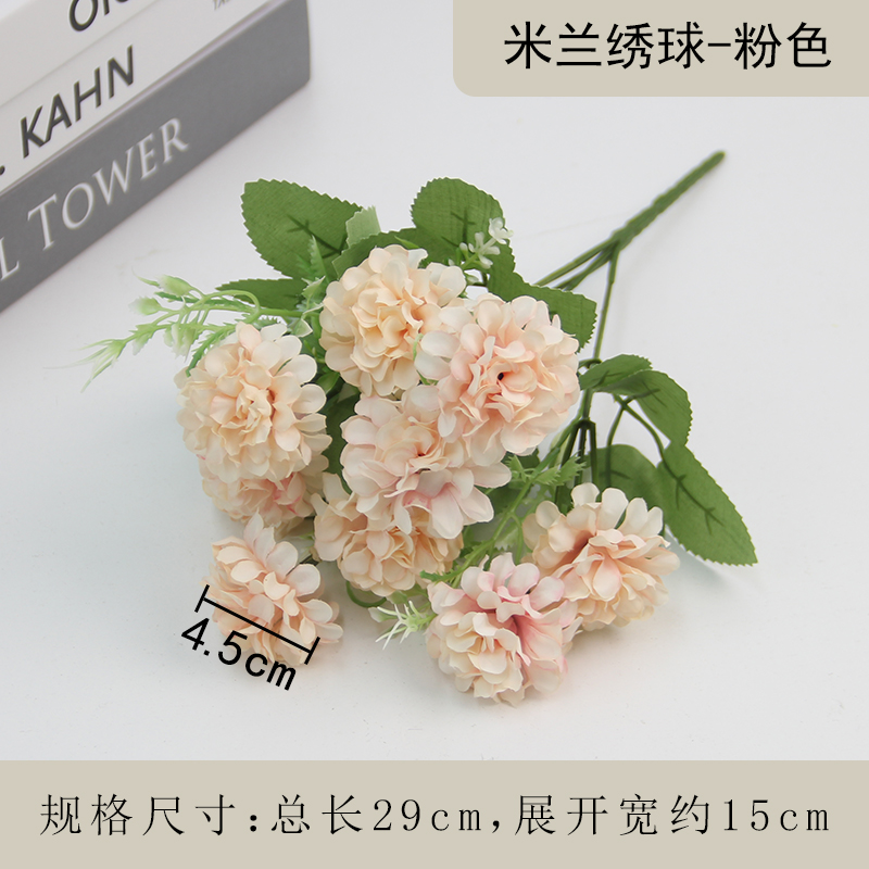 Flor de color de caramelo coreano flor de decoración para el hogar flor de mano flor de boda flor de seda flor artificial