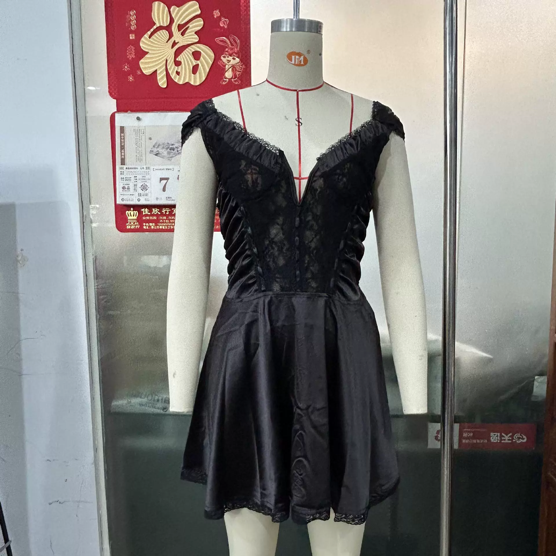 亚马逊欧美v领连衣裙性感绑带短裙镂空露背连衣裙礼服裙新款3661